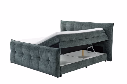 Boxspringbett- Liegefläche ca. 180x200 cm, Stoff, Dunkelgrün