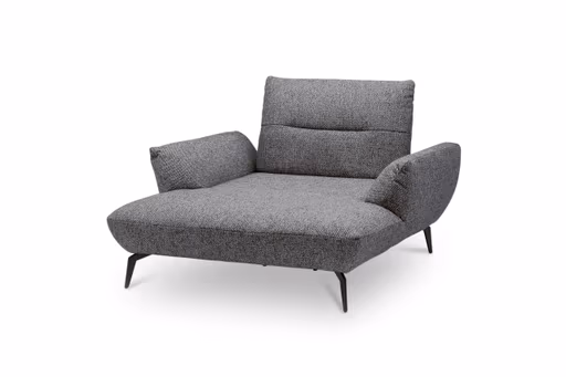 Sessel PAYTON - Loveseat inkl. Rückenneigung, Stoff, Dunkelgrau