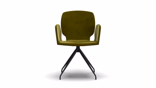 Armlehnstuhl Saltino - Stoff, Schlammgrün