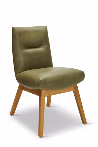 Stuhl Calgary - Leder, Olive