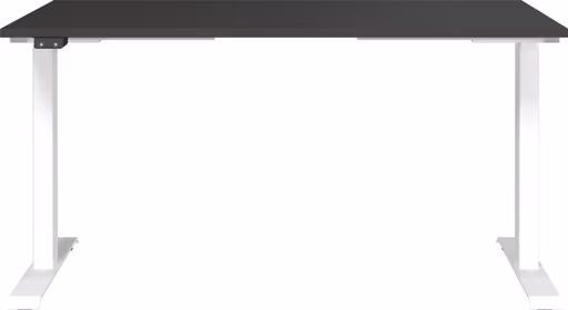 Schreibtisch GELI - höhenverstellbar, LB ca. 140x80 cm, Graphit, Weiß