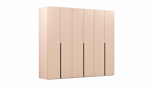 Drehtürenschrank Loretto - B ca. 280 cm, Lack matt, Sand