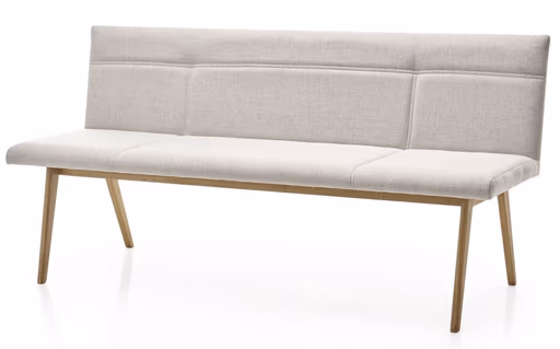 Polsterbank - Breite ca. 180 cm, Stoff, Creme