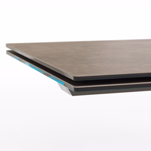 Esstisch Iseo - LB ca. 140x80 cm, ausziehbar, Keramik, Grau