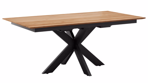 Esstisch Liora - ausziehbar, LB ca. 180x95 cm, Wildeiche massiv, natur geölt