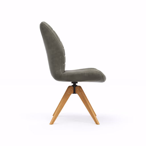 Stuhl Dalyan - drehbar, Stoff, Grau