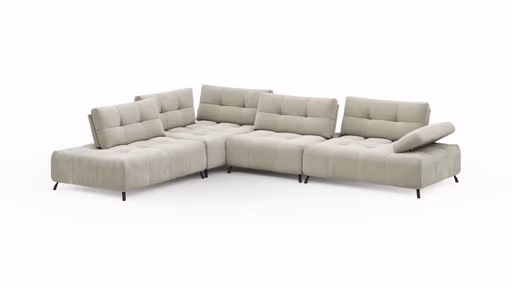 Ecksofa Comodo - Ecke links, 2,5-Sitzer, Stoff, Offwhite