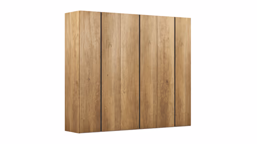 Drehtürenschrank Loretto - B ca. 280 cm, Melamin Astig hell