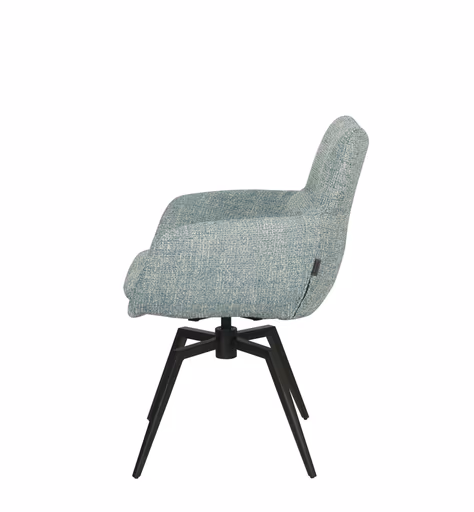 Armlehnstuhl MAXINE - drehbar, Stoff, Petrol