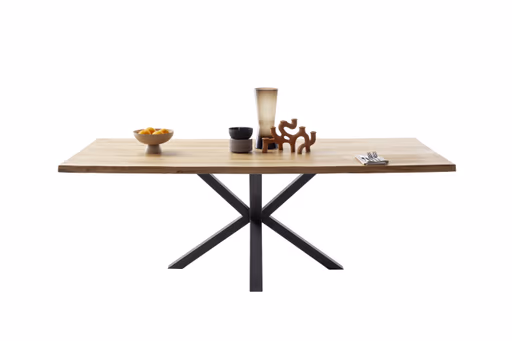 Esstisch - LB ca. 200x100 cm, Wildeiche massiv geölt, Baumkante