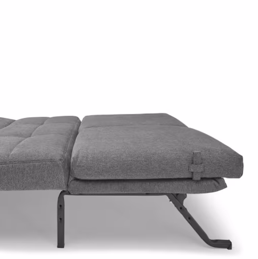 Funktionssofa EASY Optik B - 2-Sitzer, 155 cm inkl. Schlaffunktion, Stoff, Hellgrau