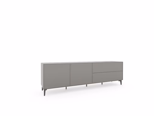 Sideboard Casello - BHT ca. 225x74x47 cm, Lack Matt, Kristallgrau