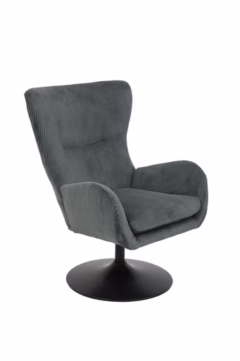 Sessel - drehbar, Stoff, Dunkelgrau