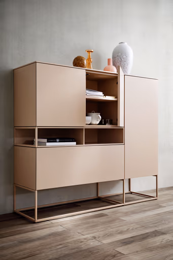 Highboard Catona - Lack, Puder