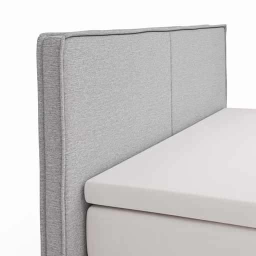 Boxspringbett Alpin - Liegefläche ca. 180x200 cm, Stoff, Grau