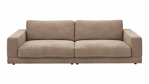 Megasofa Juni Lounge - B ca. 252 cm, Cord, Taupe