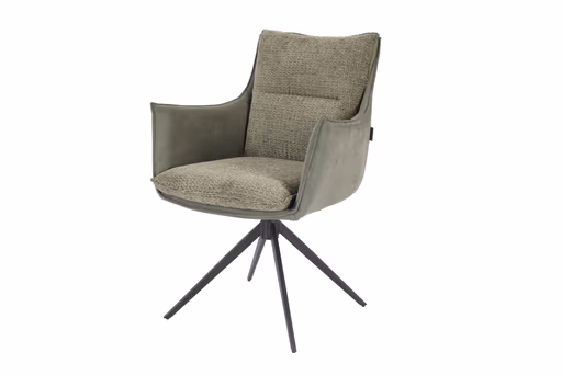 Armlehnstuhl MANDY - drehbar, Stoff, Grün