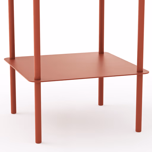 Beistelltisch Dagny - BHT ca. 40x55x40 cm, Quadratisch, Metall, Camparirot