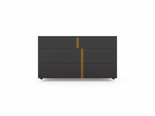 Kommode Loretto - BHT ca. 127x70x51 cm, Lack matt, Anthrazit