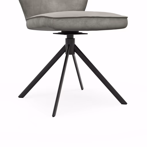 Stuhl Westmore -  drehbar, Stoff, Silberfarben