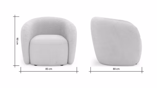 Sessel Karasu - Stoff, Natur