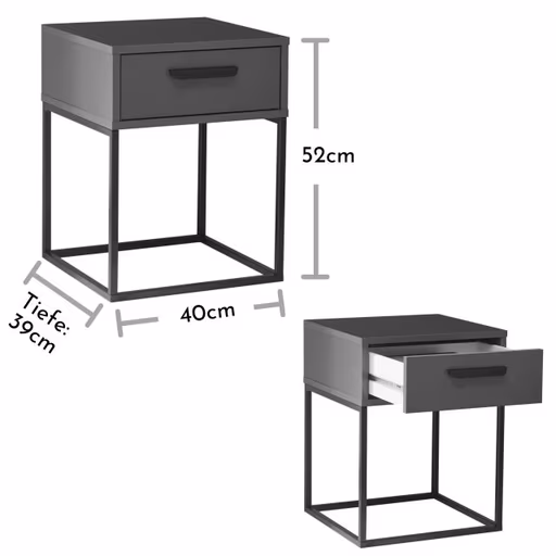 Nachtkonsole- Graphit