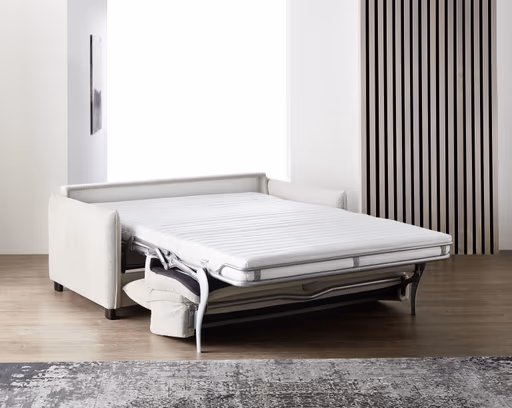 Schlafsofa - LF.ca. 140x208 cm, Flachgewebe, Hellgrau