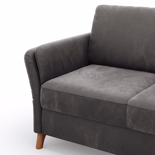 Sofa Vayra - 2,5-Sitzer, inkl. Sitzvorzug motorisch und Armlehnen klappbar, Stoff, Anthrazit