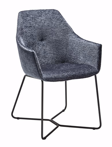 Armlehnstuhl Pinto - Stoff, Dunkelblau