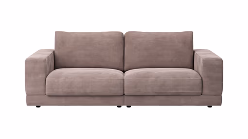 Sofa Juni - 2-Sitzer, Cord, Altrosa