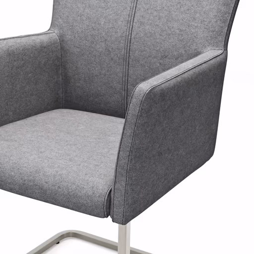 Armlehnstuhl 4110 - Wolle, Hellgrau