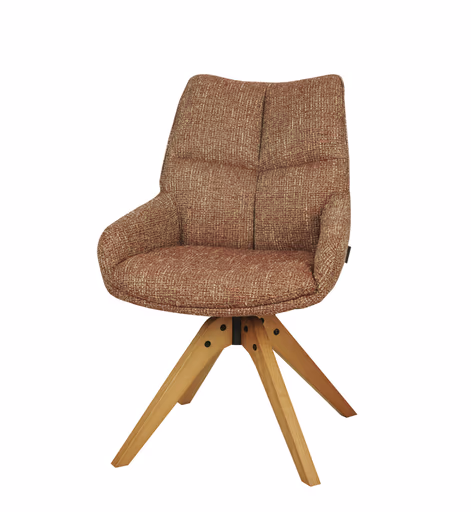 Armlehnstuhl MATTEA - drehbar, Stoff, Bordeaux