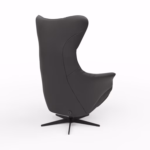 Relaxsessel Follina - Relaxfunktion (motorisch), Leder, Schwarz, Akku