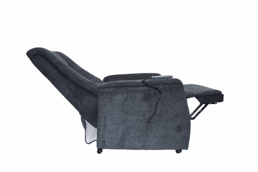 TV-Sessel MIKALA - Aufstehhilfe, Relaxfunktion, Kopfteilverstellung, Stoff, Schwarz