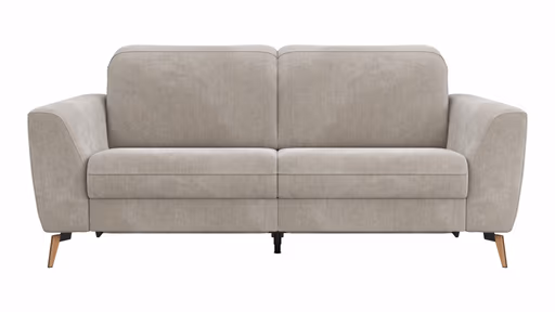 Sofa Tulsa KV - 2,5-Sitzer, inkl. Relaxfunktion und Kopfteilverstellung (motorisch), Stoff, Graubeige