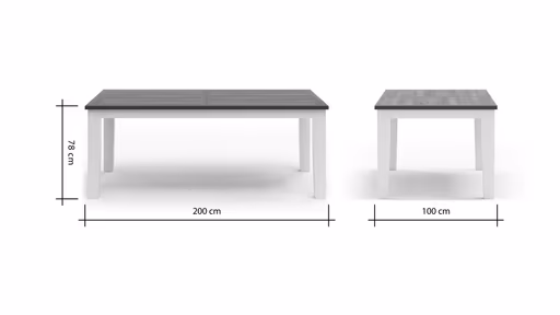 Esstisch Litchfield - ausziehbar, LB ca. 200(240,280)x100 cm, Eichenfurnier, XO Gray