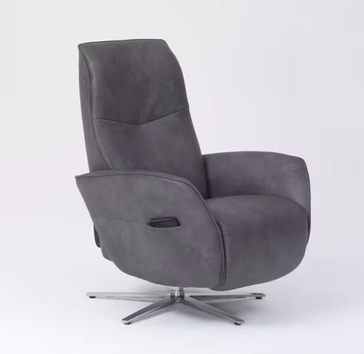 Sessel - Relaxfunktion motorisch, Leder, Kohle