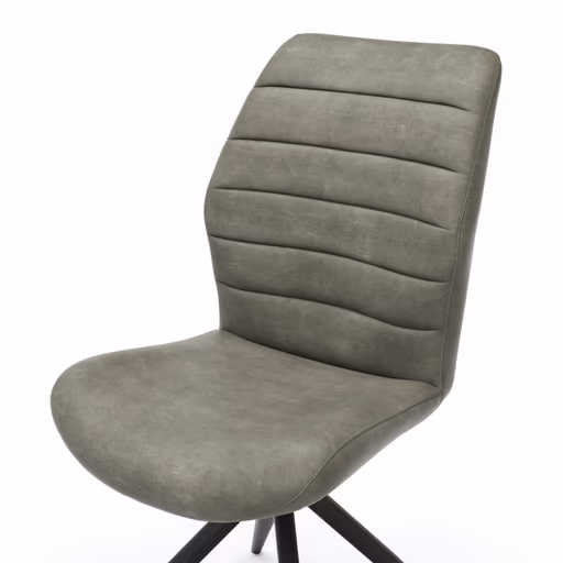 Stuhl Dalyan - drehbar, Stoff, Grau