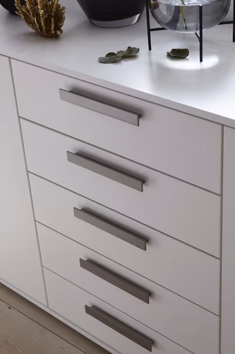 Kommode Viana - Holzwerkstoff, Weiß