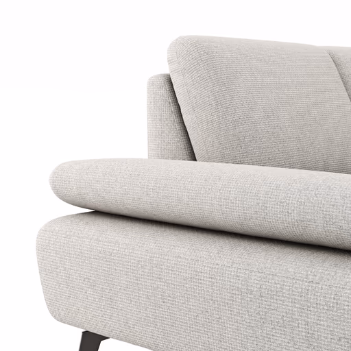 Sofa Theodor – 2-Sitzer inkl. Armlehne/Sitztiefe verstellbar, Stoff, Beige