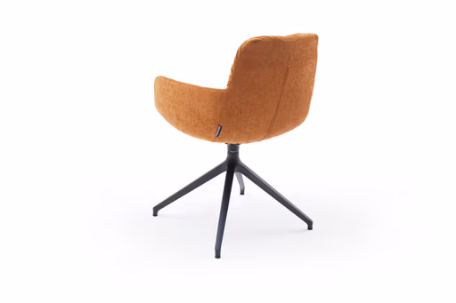 Armlehnstuhl Pelle - Stoff, Kupfer, Schwarzgrau