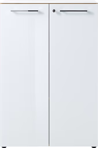 Aktenschrank GWEN - B ca. 80 cm, Eiche Nachbildung, Weiß