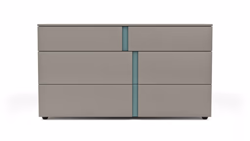 Kommode Loretto - BHT ca, 127x70x51 cm, Lack matt, Steingrau