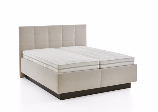 Polsterbett - Liegefläche ca. 180x200 cm, Stoff, Creme