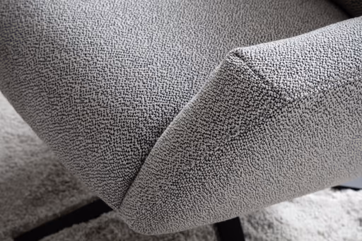 Einzelsessel Terni - Relaxfunktion, Sternfuss, Stoff, Hellblau