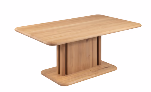 Couchtisch - höhenverstellbar, LBH ca. 110x65x48 cm, Wildeiche massiv