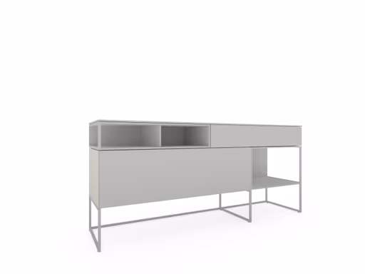 Sideboard Catona - Lack matt, Steingrau