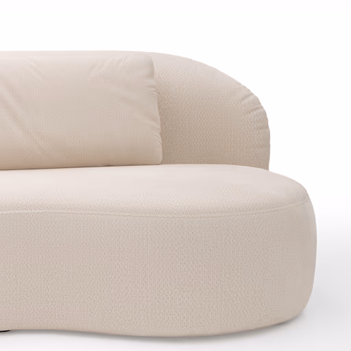 Chaiselongue Karasu - Stoff, Creme