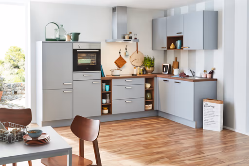 L-Küche 40.100 2 425, platingrau