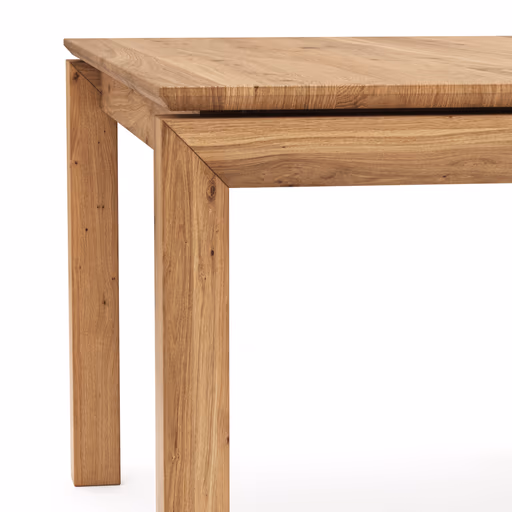 Esstisch Farmingdale - ausziehbar, Platte mit schräger Kante, LB ca. 140x90 cm, Eiche massiv, natur geölt